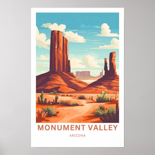 Poster Monument Valley Arizona Travel Print (Devant)