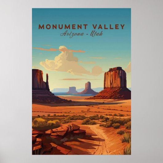 Poster Monument Valley, Arizona Utah (Devant)