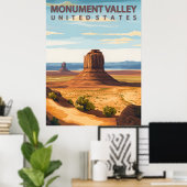 Poster Monument Valley National Park Desert Landscape (Bureau à domicile)