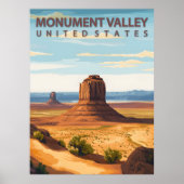 Poster Monument Valley National Park Desert Landscape (Devant)