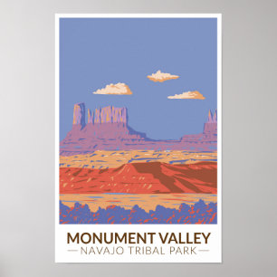 Poster Monument Valley Navajo Tribal Park Voyage Vintage