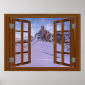 Poster Monument Valley USA Faux Window Vue hiver (Devant)
