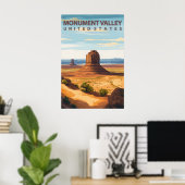 Poster Monument Valley USA Travel Iconic Mitten Buttes (Bureau à domicile)
