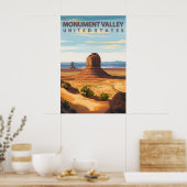 Poster Monument Valley USA Travel Iconic Mitten Buttes (Cuisine)