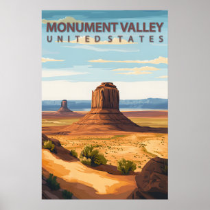 Poster Monument Valley USA Voyage Iconique Mitten Buttes