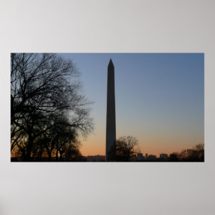 Poster Monument Washington au coucher du soleil à DC