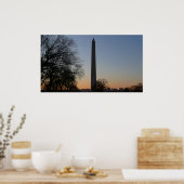Poster Monument Washington au coucher du soleil à DC (Cuisine)