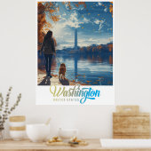 Poster Monuments & Histoire : Washington DC (Cuisine)