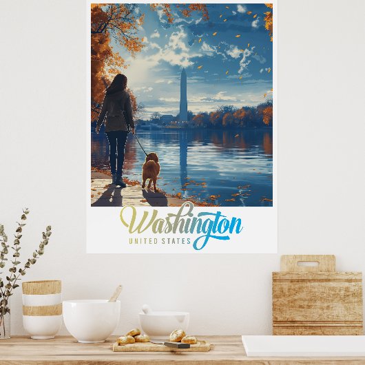 Poster Monuments & Histoire : Washington DC (Cuisine)