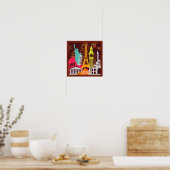 Poster Monuments internationaux (Cuisine)