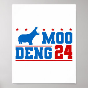 Poster Moo Deng 24 Drôle Hippo Moo Deng Zoo Hippopotamus
