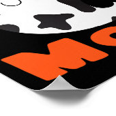 Poster Moo ! Drôle Cow Ghost Halloween Femmes Filles Garç (Coin)