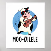Poster Moo-kulele Funny Ukulele Cow Pun (Devant)