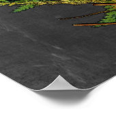 Poster Moody Art Fern avec Arrière - plan Chalkboard no 8 (Coin)