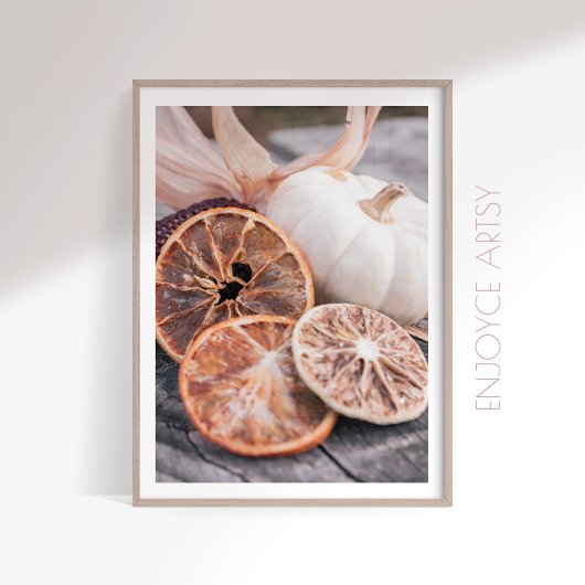 Poster Moody automne citrouille encore vie chaude ferme a