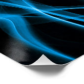 Poster Moody Blue Smoke Custom Abstract Art (Coin)