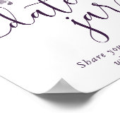 Poster Moody Boho | Eggplant pourpre et Turquoise date Ja (Coin)