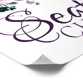 Poster Moody Boho | Eggplant Purple et assise Turquoise (Coin)