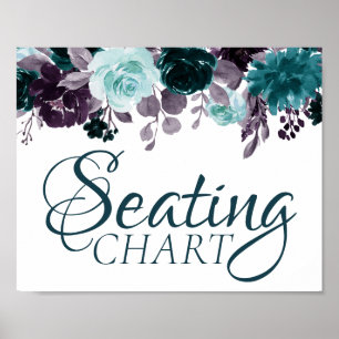 Poster Moody Boho Siège Rose Turquoise et aubergine pou