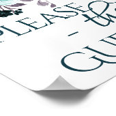 Poster Moody Boho | Symbole Turquoise et violet Rose (Coin)