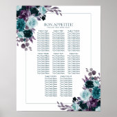 Poster Moody Boho | Turquoise et violet 10 Top Seating Ch (Devant)