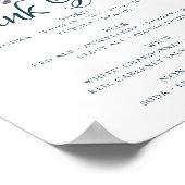 Poster Moody Boho | Turquoise Floral Garland Drink Choice (Coin)