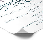 Poster Moody Boho | Turquoise Floral Garland Signature Bo (Coin)