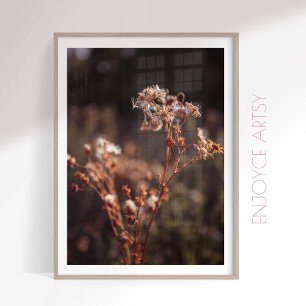 Poster Moody chaleur automne fleur sauvage ferme murale a