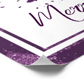 Poster Moody Christmas Trees | Script Abstrait pourpre (Coin)