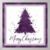 Poster Moody Christmas Trees | Script Abstrait pourpre (Devant)