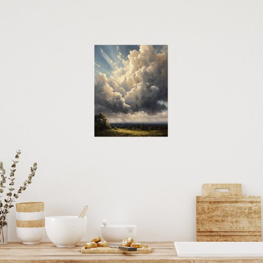 Poster Moody Clouds Art (Cuisine)