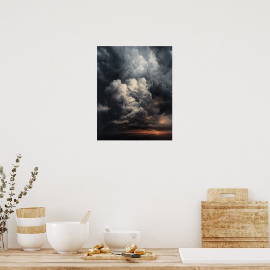 Poster Moody Clouds Art (Cuisine)