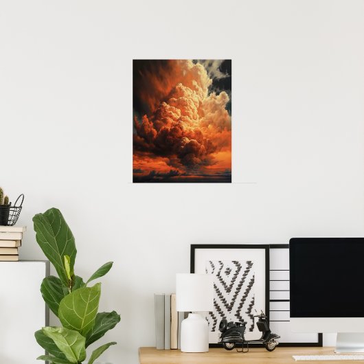 Poster Moody Clouds Art (Bureau à domicile)