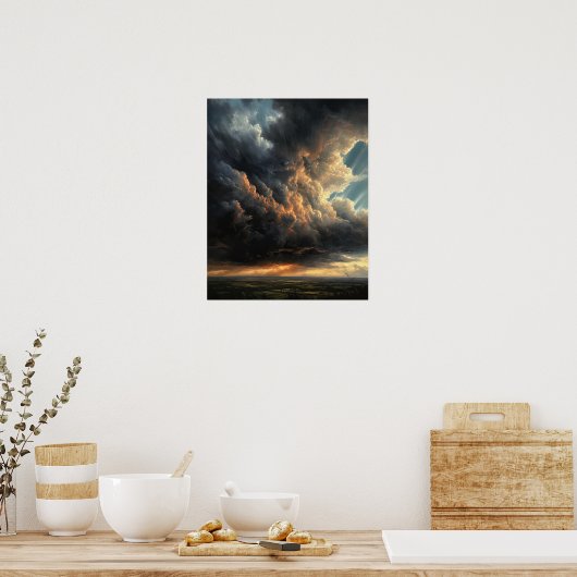 Poster Moody Clouds Art (Cuisine)