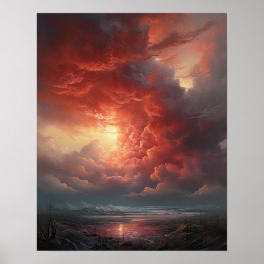 Poster Moody Clouds Art (Devant)