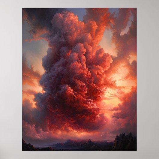 Poster Moody Clouds Art (Devant)
