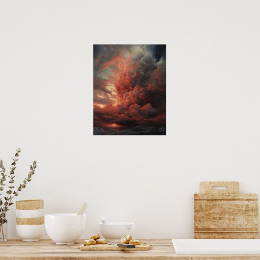 Poster Moody Clouds Art (Cuisine)