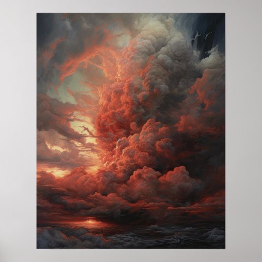 Poster Moody Clouds Art (Devant)
