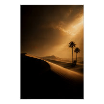 Moody Desert Dunes & Palms