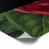 Poster Moody Florals Carte de siège Mariage de Bourgogne  (Coin)