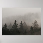 Poster Moody Foggy Forest (Devant)