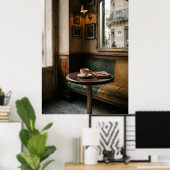 Poster Moody Parisian Café Interior (Bureau à domicile)