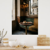 Poster Moody Parisian Café Interior (Cuisine)