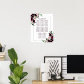 Poster Moody Passion | Graphique de sièges à cadre floral (Bureau à domicile)