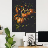 Poster Moody Rustic Tomatoes Vintage Farmhouse Kitchen (Bureau à domicile)