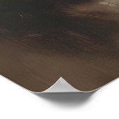 Poster Moody Winter Forest Wall Art, Moonlit Snowy (Coin)