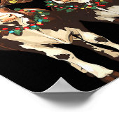 Poster Mooey Christmas Cow With Santa Hats Xmas Lights Me (Coin)