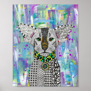 Poster mooie Oriental Shorthair Cat