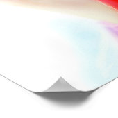 Poster mooie vrouw in rood pet en jurk (Hoek)