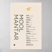 Poster Mool Mantar (prière sikh) Conception contemporaine (Devant)